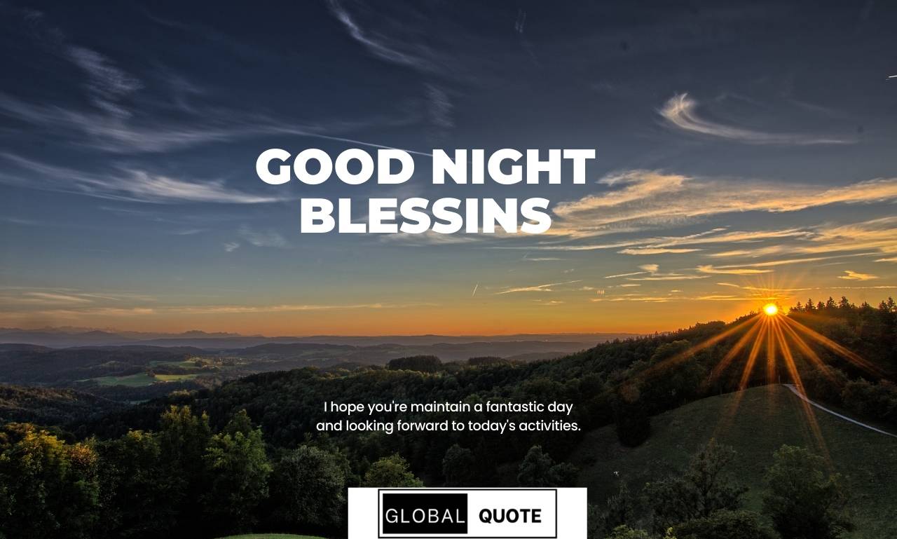 Peaceful night sky with moon and stars symbolizing good night blessings for calm sleep, peace, and spiritual comfort