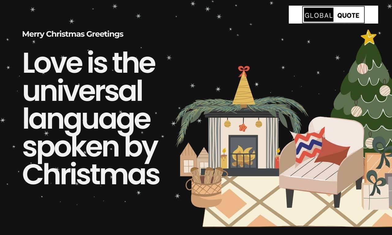 Christmas blessings message with a decorated Christmas tree, glowing lights, and a peaceful holiday scene symbolizing love, faith, and joy during Christmas.