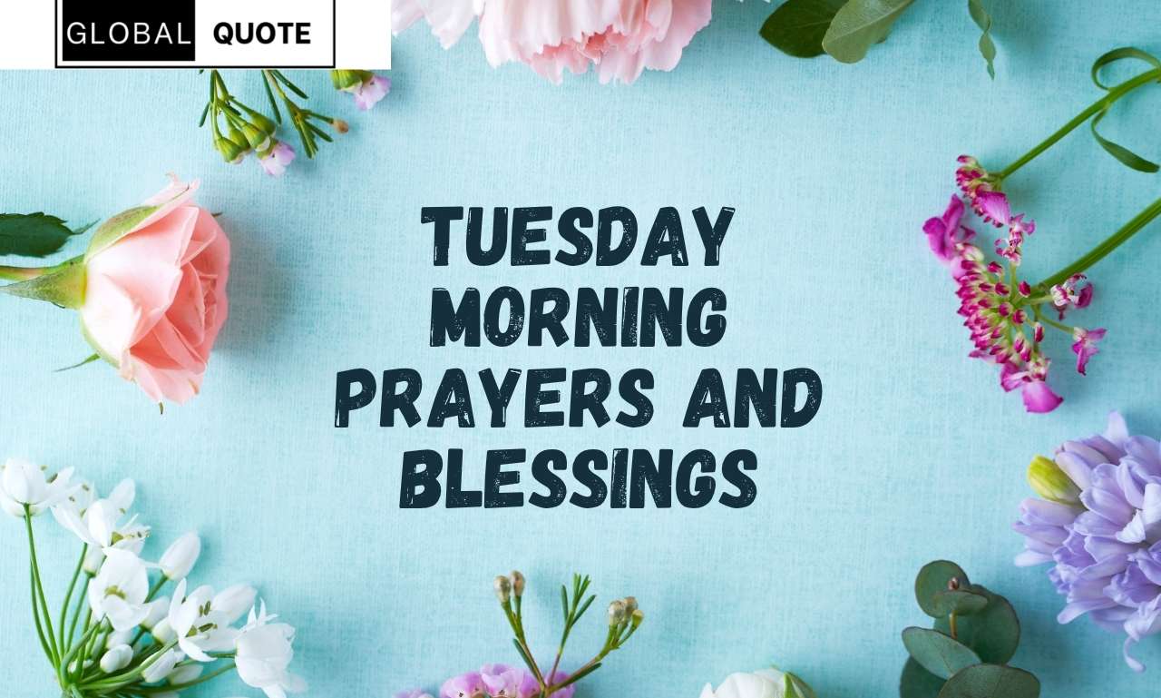 Sunrise scene with tuesday morning prayers and blessings message bringing peace, hope, and spiritual encouragement