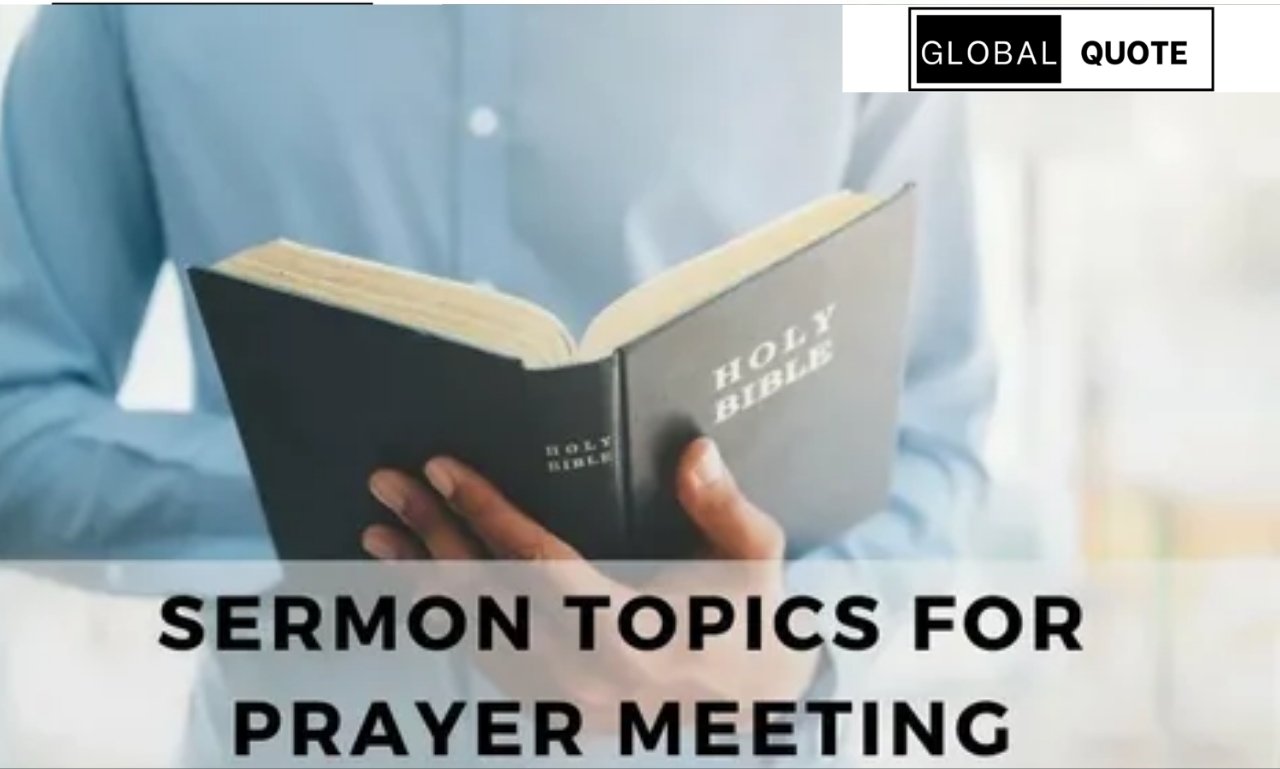 sermon outlines for prayer meetings with Bible, notes, and group prayer setting for spiritual growth