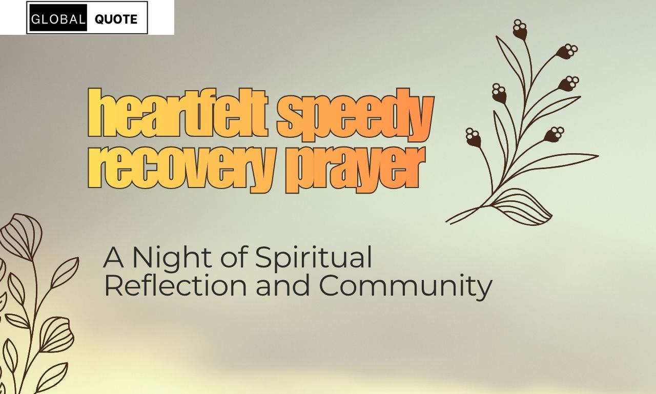 Soft healing scene with heartfelt speedy recovery prayer message bringing peace, comfort, and hope